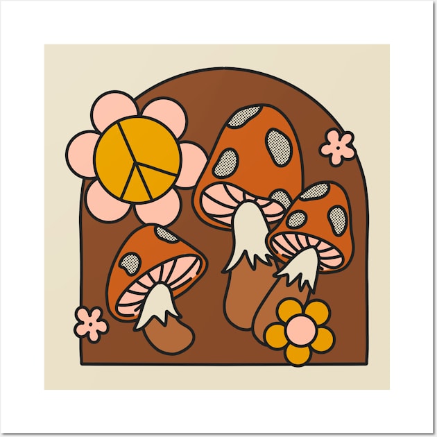 Groovy Mushrooms Wall Art by jiniandtonic